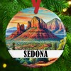 Sedona Arizona Ornament – Ceramic Christmas Tree Decoration with Red
