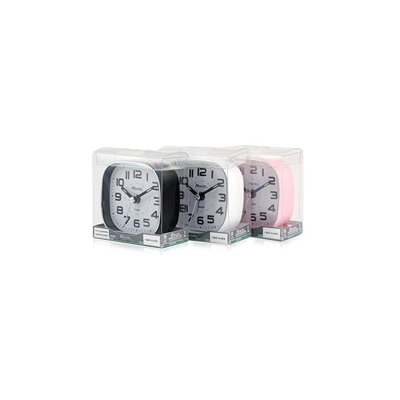 Ravel - Petite Bedside Quartz Alarm Clock with Sweep Second