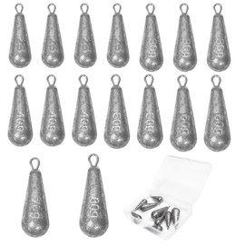 Pack of 16 Pear Lead Fishing Lead Fishing Lead Fishing Sinker Drop Shape Fishing Lead Base Lead Shot Weights Fishing Drop for Outdoor Fishing 25g/30g/40g/50g/60g/70g/80g