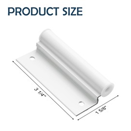 Screen Door Lower Hinge Leaf for Andersen Screen Doors Aluminum White Screen Door Hinge (2 Pack)