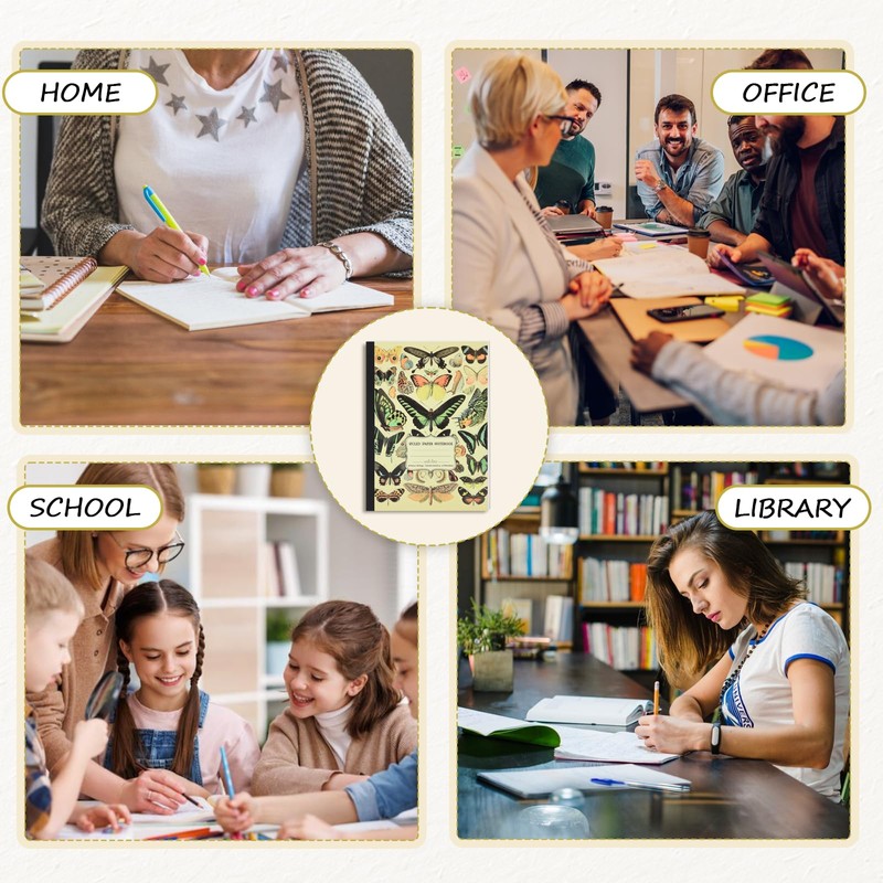 qianshan 5.8"x8.3" A5 Small Size Travel Journal Notebook, Wide Ruled