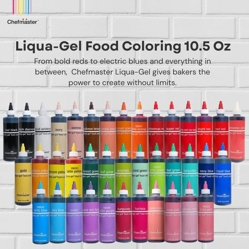 Chefmaster Coal Black Liqua -Gel Food Coloring | Vibrant Color