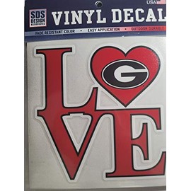 Georgia 6" "LOVE" w/"G" Vinyl Decal
