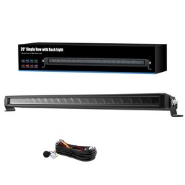 4WDKING 20 Inch Slim LED Light Bar with RGB Accent Lighting, Screwless Design, IP68&IP69K Waterproof, 100W Off Road Driving Lamp with 10FT Wire Harness for Truck/Pickup/ATV/UTV/SUV/Golf Cart/Boat