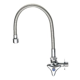 SANEI A286A4-13 Benley Straight Horizontal Flexible Faucet, Pipe Length 15.7 inches (400 mm)