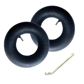 Homo Trends 2Pcs Wheelbarrow Inner Tubes 4.10/3.50-4 Replacement Tire Inner Tube with TR-87 Bent Valve Stem with Tyre Lever for Hand Trucks, Carts Replacement Inner Tubes