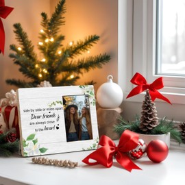 QGFM Friends Picture Frame 4x6, Friendship Gifts for Women, Gifts for Bestie, BFF Gifts, Friends Photo Frame, Long Distance Friendship Gifts, Gifts for Friends, Bestie Gifts for Women