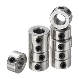 sourcing map 10pcs 5mm Shaft Lock Collar T5 Lead Screw Lock Ring, Stainless Steel Set Screw Collars