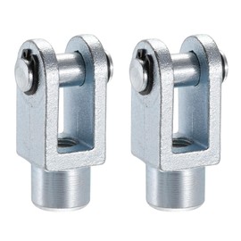 sourcing map Air Cylinder Rod Clevis End 60mm Length M12x1.25 Female Thread Y Connector 2pcs