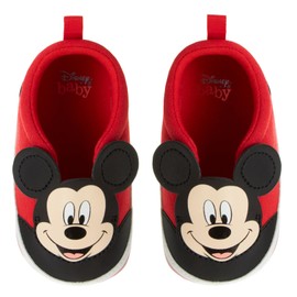 Mickey Mouse Baby Infant Shoes Slipon Walker Sneakers - Red Black (6-9 Months)