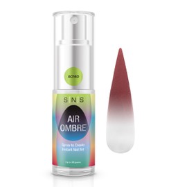 SNS Healthy Natural Nails SNS Air Ombre Nail Spray Powder (Brown Maroon, AO140) - Nail Art Manicure Designs Using Spray-On Tech - For Beginner Nail Techs & DIY Enthusiasts - Works With Dip Powder, UV Gel & Acrylic