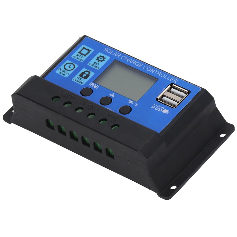 Solar Charge Controller LCD Display PWM Control 10A 12V 24V