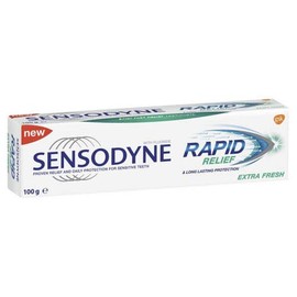 3 PACK OF Sensodyne Rapid Relief Extra Fresh Toothpaste 100g