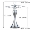 NUPTIO Tabletop Wine Glass Holder: Classic Silver 6 Wine Rack