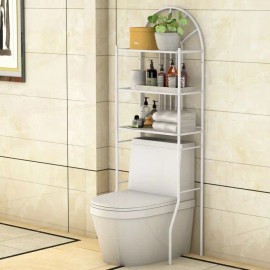 Bathroom Towel Storage Rack with 3 Shelves for Organizing Your SpaceColor: White Color