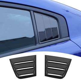 PDKLIN for Charger Side Small Window Louvers Air Vent Scoop Shades Cover for Dodge Charger 2011-2023 Carbon Fiber Exterior Accessories 2pcs