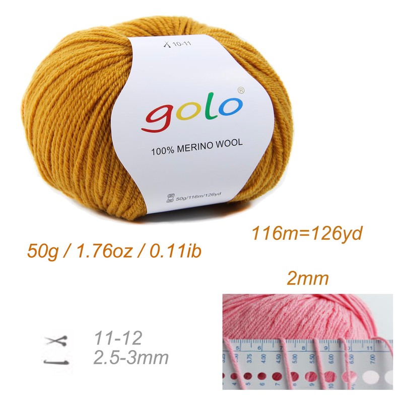 golo100% Merino Wool Yarn for Hand Knitting