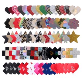 Ypser 80 Pairs Multi Design Nipple Covers Disposable Pasty Satin Pasties for Women