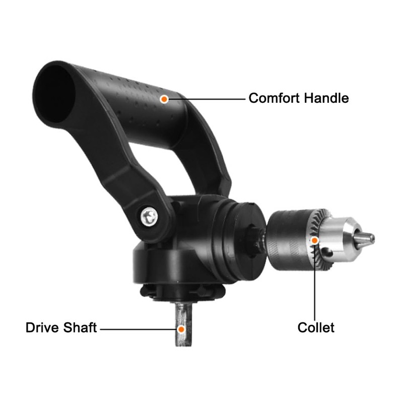 Right Angle Drill Attachment 90 Degree Drill Chuck Adapter with