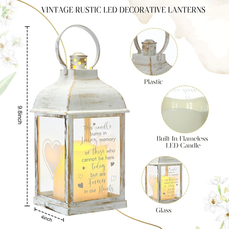 Kittmip Memorial Lantern Sympathy Gifts for Loss of Loved One