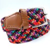 LisaModa Unisex Stretch Braided Belt in Many Colours, Colourful 064