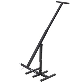 ROCKRAIN Manual Trash Compactor Squasher: Heavy-Duty Iron Waste Tool - Adjustable Handle for 32-170 Gallon Bins - Kitchen Garden Restaurant & Office Use