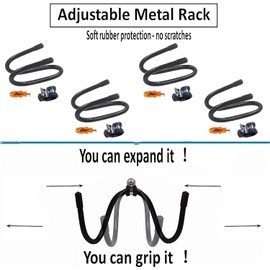 4 Pack Pool Pole Hanger Holder - Wall Mount or Fence Mount, Ideal Hooks for Telescopic Poles, Skimmers, Leaf Rakes, Nets, Brushes, Vacuum Hose, Garden Tools and Swimming Pool Accessories