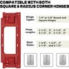 Door Jamb Hinge Jig Compatible with 8 Sizes from 2-1/2"