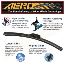 AERO Avenger 26"+20" Premium All-Season Beam Windshield Wiper Blades OEM Replacement for Volvo V50 2010-2009 (Set of 2)