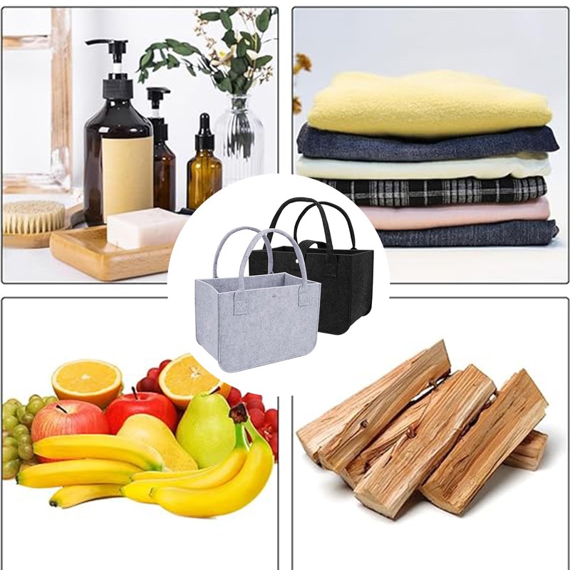 Felt Shopping Bag, Pack of 2, Felt Bag, Shopping Bag,