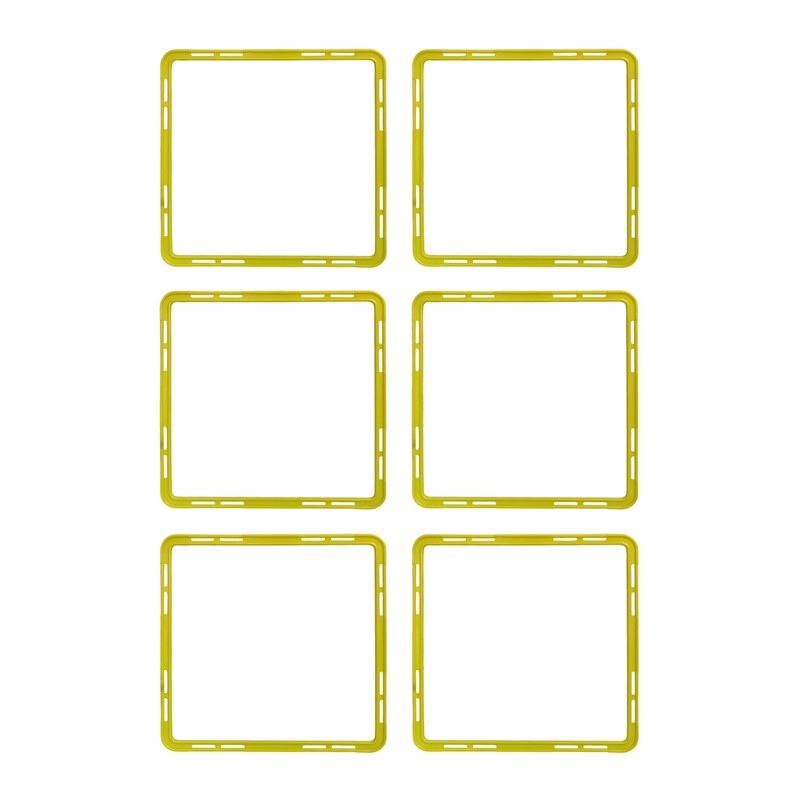 Cawila Academy Square Coordination Square, Set of 6, Green, One