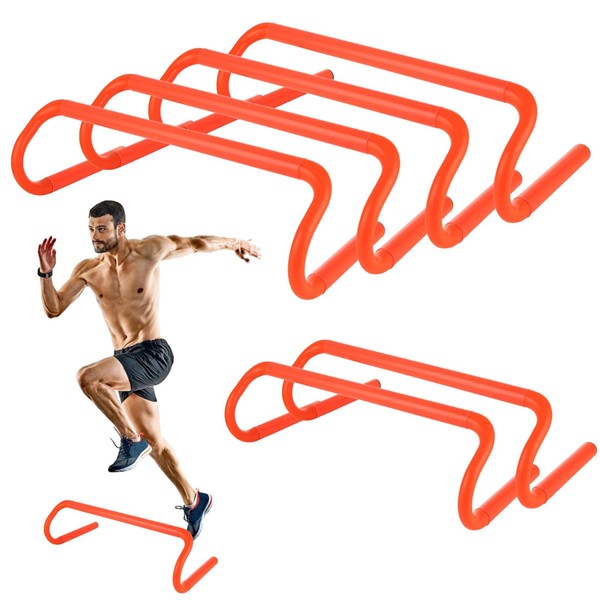 WOPPLXY 6 Pack 6'' Speed Agility Training Hurdles - Detachable