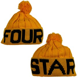 Fourstar Skateboard Beanie POM POM Yellow Cap