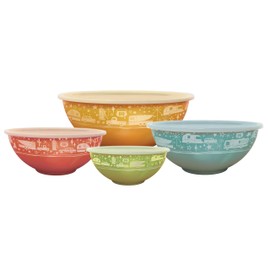 Camp Casual CC-006 Multicolor Nesting Bowl with Lids, Set of 4