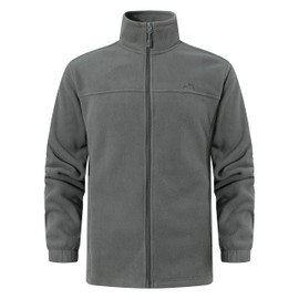 UTWGN Men's Soft Polar Fleece Jacket with Pockets Lightweight Outdoor Recreation Full Zip Coat