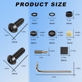 MUQIDA Anti Theft License Plate Screws, Mounting Hardware Kit with Wrench Nuts Washers for Car Tag Frame, Stainless Steel Security Tamper Proof Fasteners for License Plates Frames