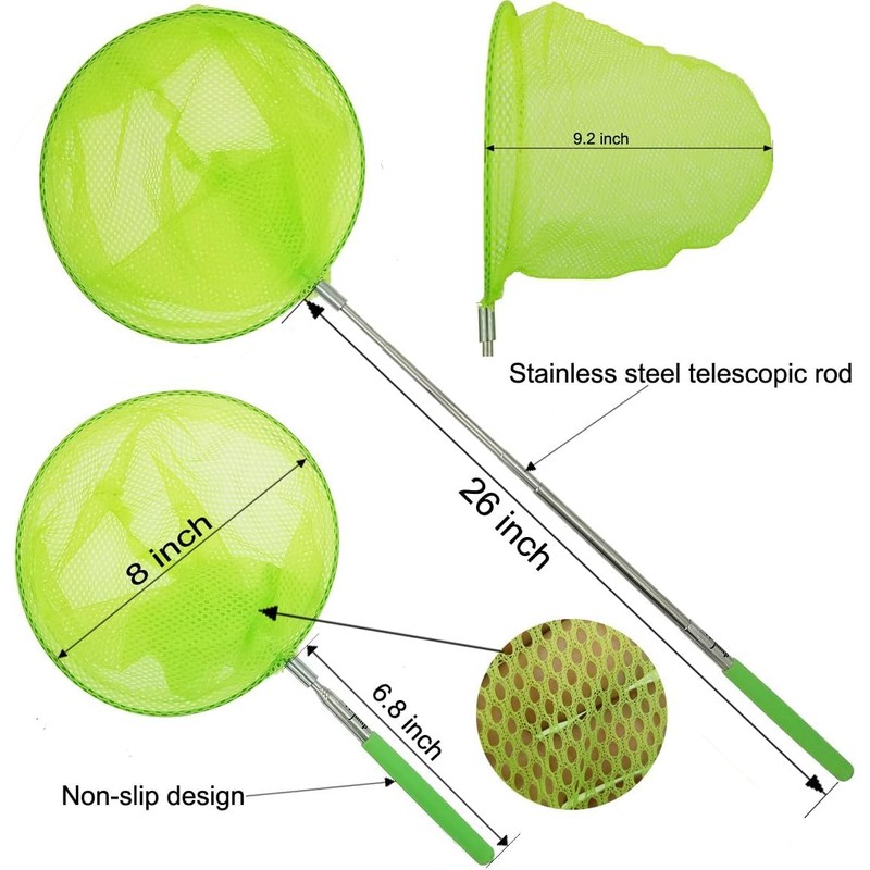 2 Pack Telescopic Butterfly Nets - Great for Catching Insects