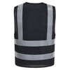 AYKRM Black Hi Vis Security Vest - Reflective Safety for