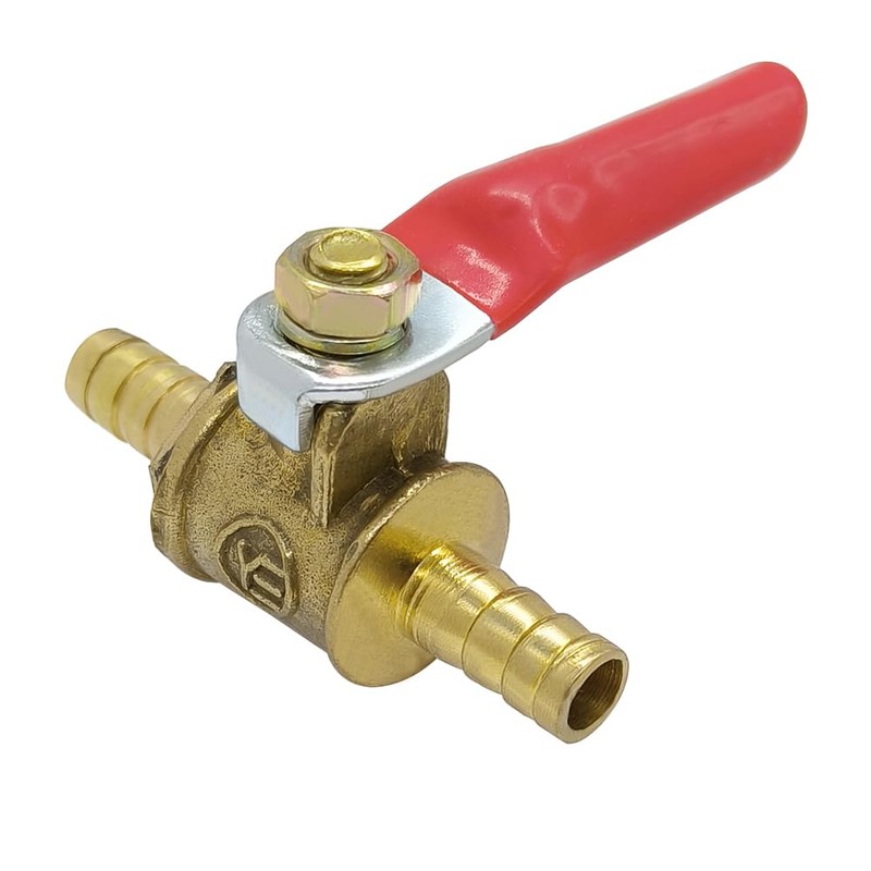 Hooshing 2PCS 1/4" Hose Barb Ball Valve Brass Shut Off