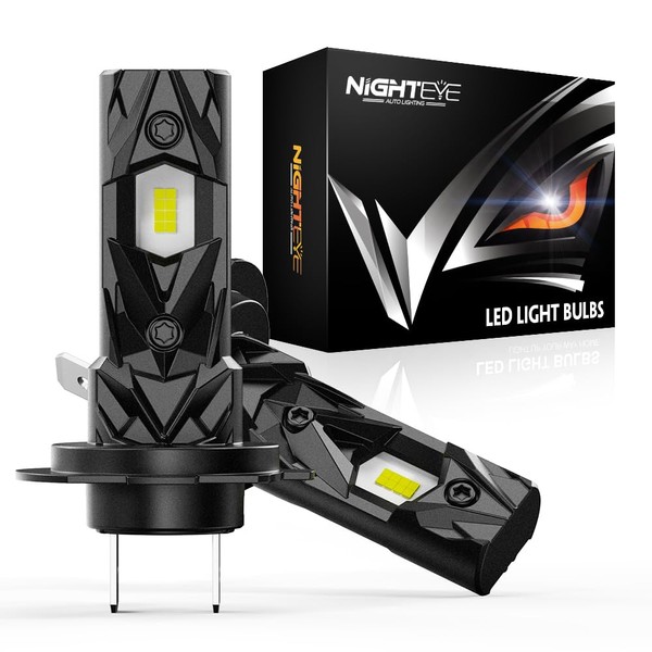 NIGHTEYE H7 Headlight Bulb - 18000LM 6500K Cool White, 1:1
