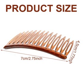 ZYBHMJE 6 Pcs Plastic Hair Side Combs French Twist Comb Vintage Fine Hair Clips Pins Accessories French Side Hair Comb Decorative Hair Styling Comb for Women Girls Bridal Wedding Veil Fine Hair