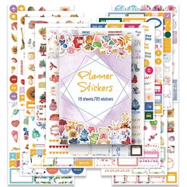 Sticker Set, 785 Pieces Stickers, Scrapbook Accessories, Beautiful Attractive Motivational Stickers for Teenagers and Adults, Calendar Journal Accessories Sticker Book
