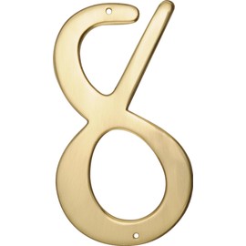 HIllman 847050 4-Inch Nail-On Traditional Solid Brass House Number 8