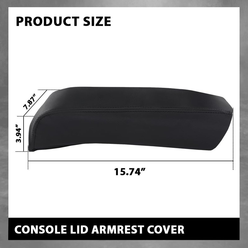 ALLGOOD Leather Console Lid Armrest Cover, Compatible with Ford Explorer