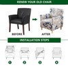 CRFATOP Stretch 1 Piece Chair Covers with Arms Printed Accent