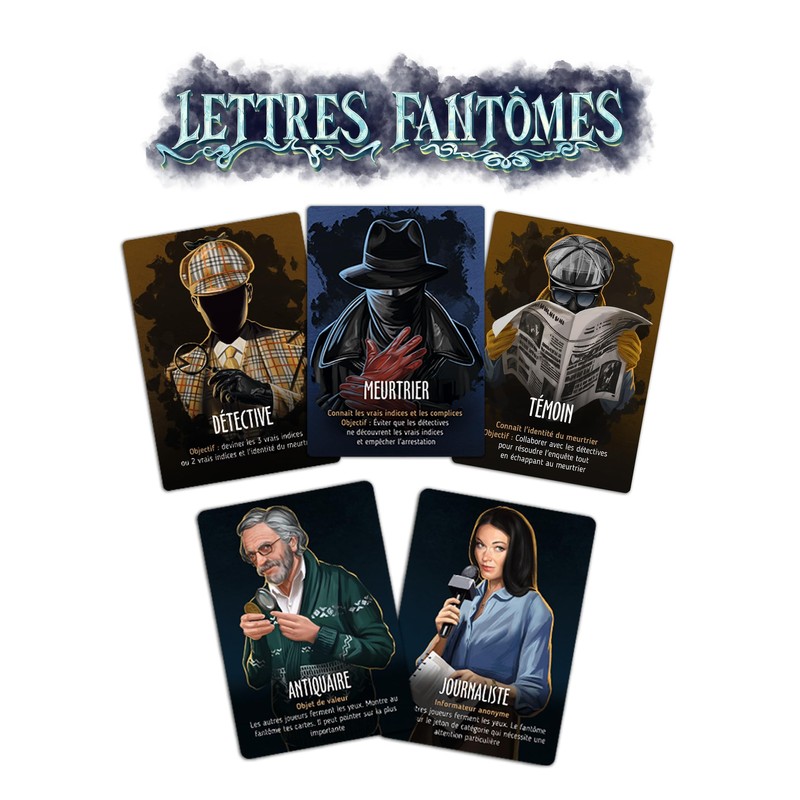 Ghost Letters - Detective Game with Secret Roles [French Edition]