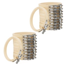 MANCHAP 20 Pack 8cm/3 Inch Embroidery Hoops, Adjustable Embroidery Rings, Bamboo Circle Cross Stitch Hoop Rings for Craft Making