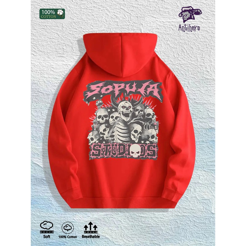 Antihero Sopula Studios Graphic Hoodie 100% Cotton US Warehouse 7