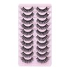 WLLHYF Russian Strip False Lashes Cat Eye Fluffy Wispy Faux