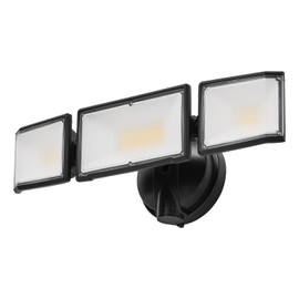 CELAVY 50W LED Flood Light Outdoor, 5500 Lumen Super Bright Exterior Security Lights, 3000K/5000K Light, IP65 Waterproof Wall/Eave Mount Flood Light 3 Adjustable Heads for Garage, Yard (Black)